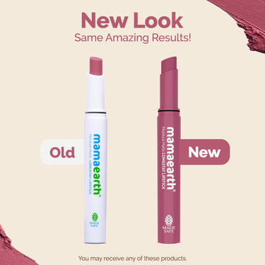 Mamaearth Moisture Matte Longstay Lipstick with Avocado Oil & Vitamin E for 12 Hour Long Stay-08 Pink Tulip - 2 g